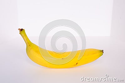 Single Banana From the Side Stock Photo