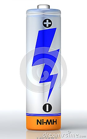 Single battery Stock Photo