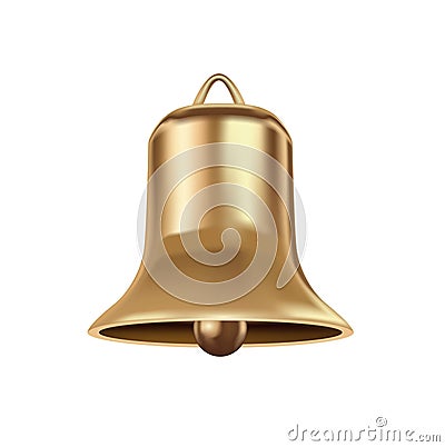 Single bell isolated on white Stock Photo