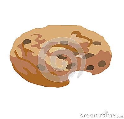 A Single Biscuit on a white or transparent background Stock Photo