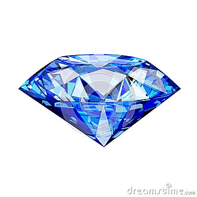 Single blue diamond Stock Photo