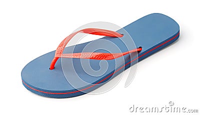 Single blue flip flop Stock Photo