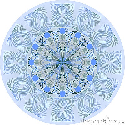 Single blue mandala Stock Photo