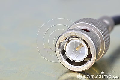 Single BNC connector cable Stock Photo