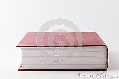 Single book on a white background Stock Photo