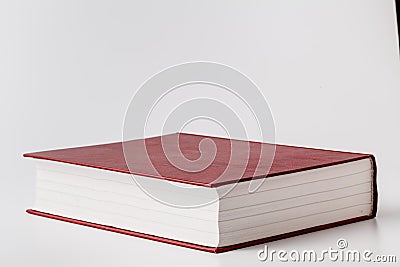 Single book on a white background Stock Photo