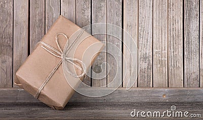 Single Brown Package Stock Photo