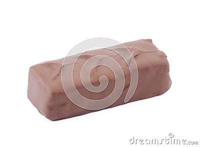 Single candy bar on white Stock Photo