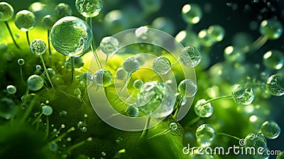 Single-celled organisms, such as phytoplankton, that lose their ability to perform photosynthesis efficiently due to changes in Stock Photo