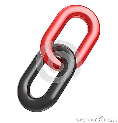 Single chain link Cartoon Illustration