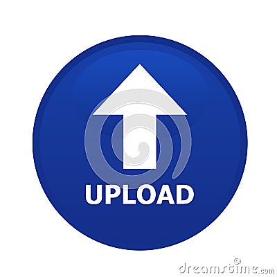 Single Circle upload button Vector Illustration