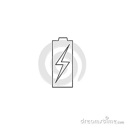 single cleanLow empty Battery modern & simple cell phone or mobile battery Stock Photo