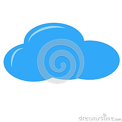 Single Cloud Cartoon Illustration