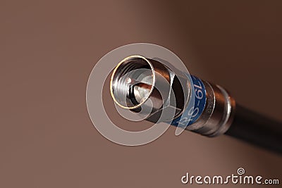 Single coaxial cable Stock Photo