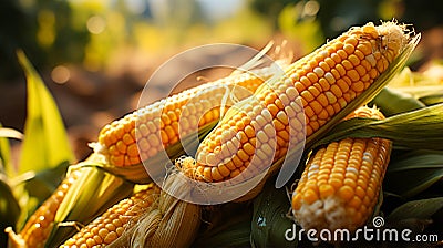 A single corn very Closeup view Stock Photo