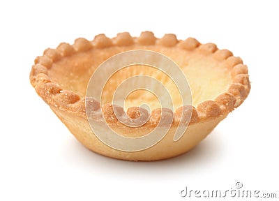 Single empty tart shell Stock Photo