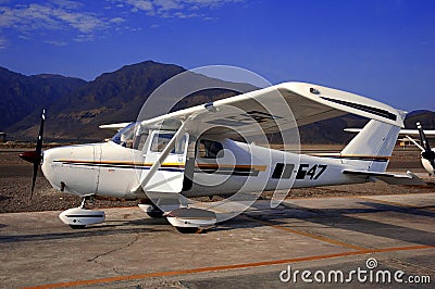 Single Engine Prop Plane Stock Photo