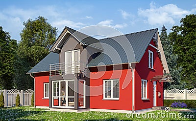 Single family house - shot 05 Stock Photo