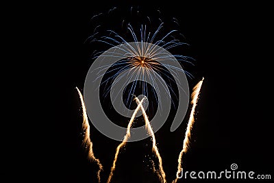 Single Firework in the sky Stock Photo