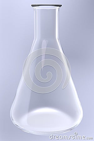 Single glass retort Stock Photo