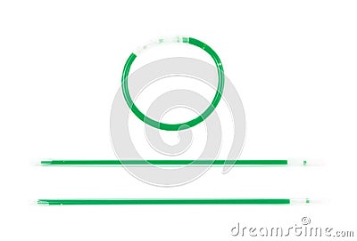 Single glow stick isolated Stock Photo