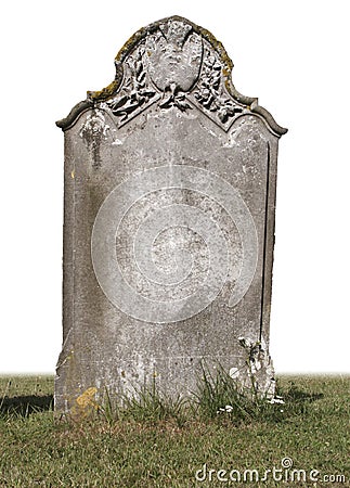 Single grave stone Stock Photo