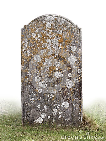 Single grave stone Stock Photo