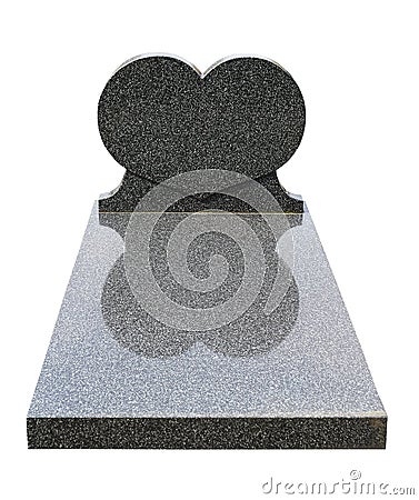 Single grave stone cut out Stock Photo