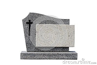 Single grave stone cut out Stock Photo