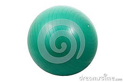 Green exercise ball Stock Photo