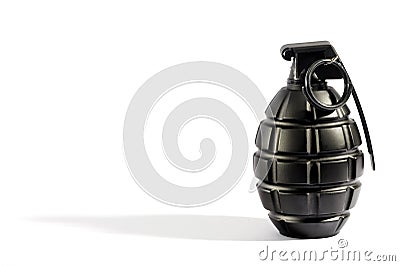 Single grenade with copy space Stock Photo