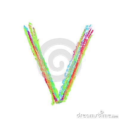 Single hand drawn letter isolated Stock Photo