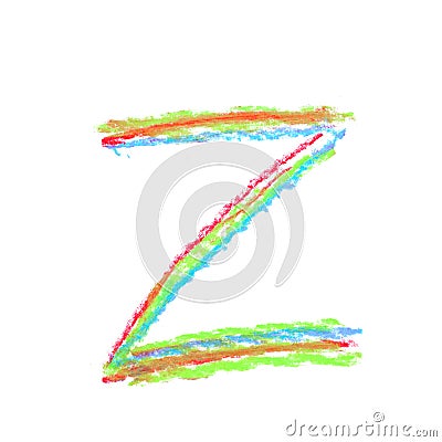 Single hand drawn letter isolated Stock Photo