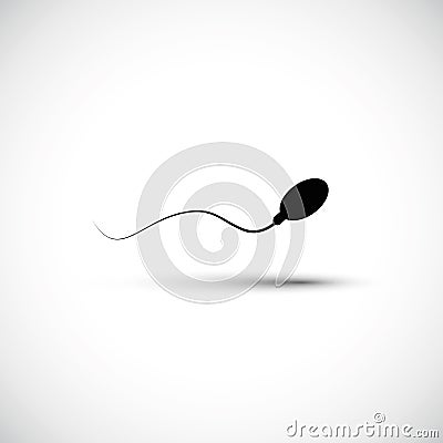 Single human sperm icon vector illustration Vector Illustration