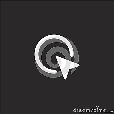 single icon. Filled single icon for website design and mobile, app development. single icon from filled selection and cursors Vector Illustration