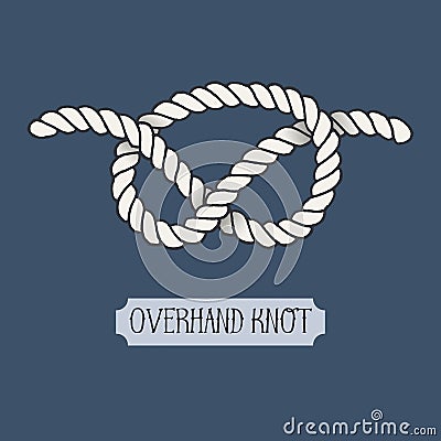 Single illustration of nautical knot Vector Illustration