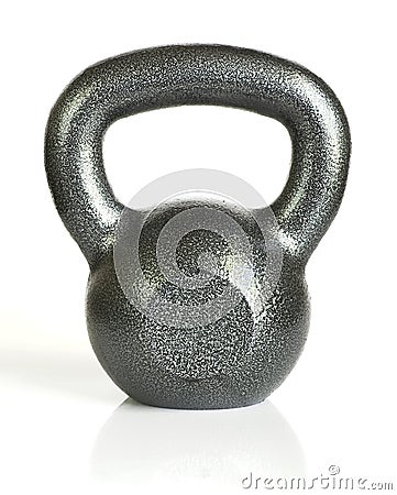 Single kettle bell Stock Photo