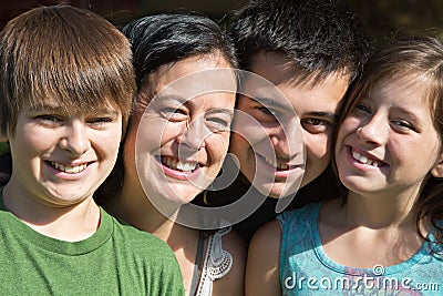 Single Mom of Teens Stock Photo