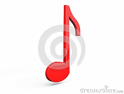 Single Musical Note Stock Photo