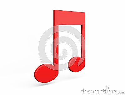 Single Musical Note Stock Photo