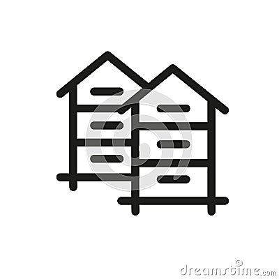 Beehives Icon Vector Illustration