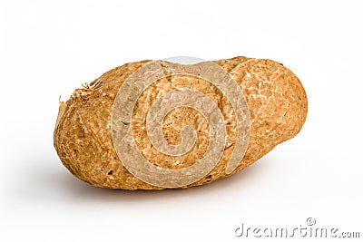 Single peanut - isolated Stock Photo