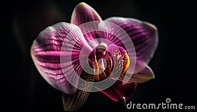 Single pink moth orchid, elegance in nature generated by AI Stock Photo