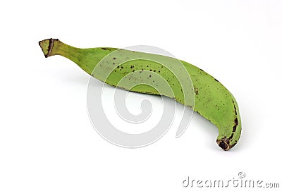 Single Plantain Banana Stock Photo