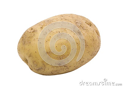 Single potato isolated Stock Photo