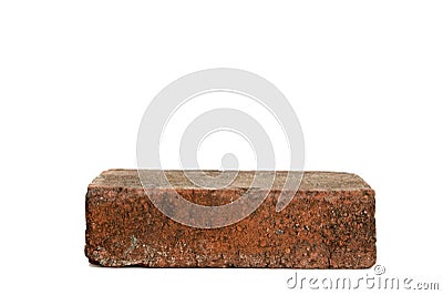 Single Red Brick Stock Photo