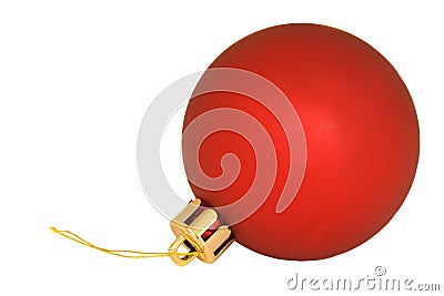 Single red christmas ornament Stock Photo