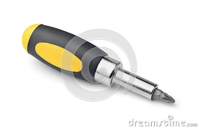 Single screwdriver with interchangeable bit Stock Photo