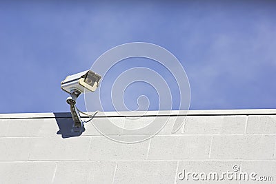Single Security Camera Stock Photo