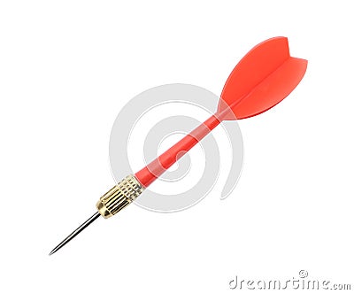Single sharp red dart isolated Stock Photo